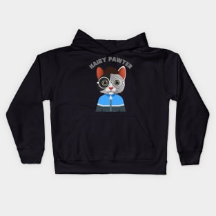 Hairy Pawter, cats, Kitten, Kitty, Cat lover, Animal, Pet, Funny, Funny Cat, Glasses, Track suit, Kids Hoodie